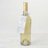 ワインビール水 |シルバーブルー冬のワンダーランド ボトルネックタグ (アングル)