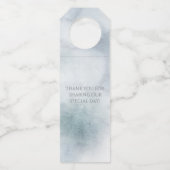 ワインビール水 |シルバーブルー冬のワンダーランド ボトルネックタグ (裏面)