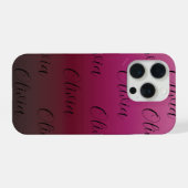 ワインピンクグラデーション iPhoneケース (裏面横)