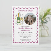 ワインファビュラスアットフォーティーパーティー 40歳の誕生日 招待状 (スタンド正面)