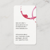 ワインファンシーの汚れ付きラベルワイン 名刺 (裏面)