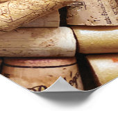 ワインファン赤と白コルクコレクション ポスター (角)