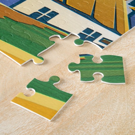 ワインファームカントリー夏のソムリエの日の出 ジグソーパズル (側面)