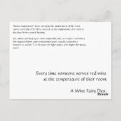 ワインフェアリー – 室温はがき（横） ポストカード (裏面)