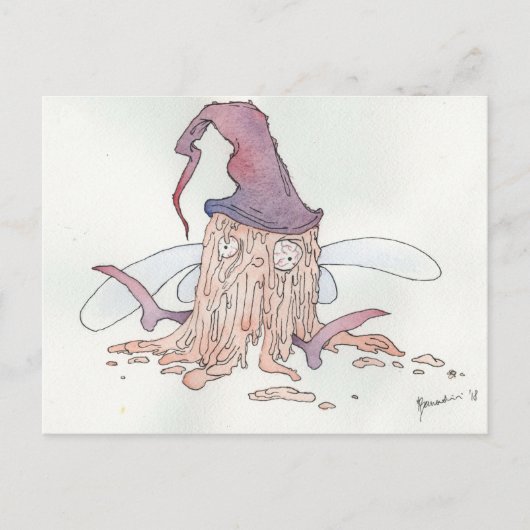 ワインフェアリー – 室温はがき（横） ポストカード (正面)