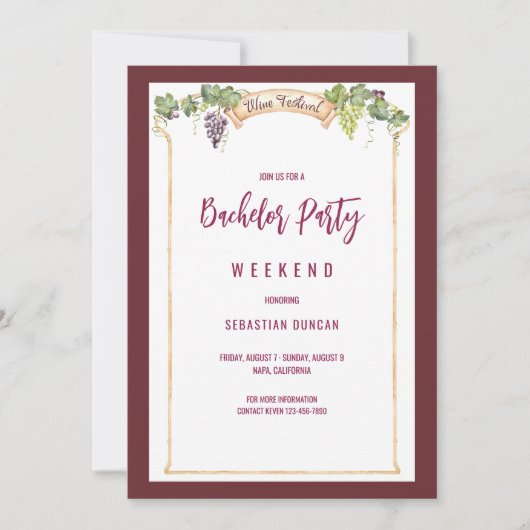 ワインフェスティバル 招待状 (正面)