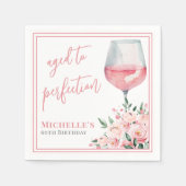 ワインフローラ誕生日パーティー スタンダードカクテルナプキン (正面)