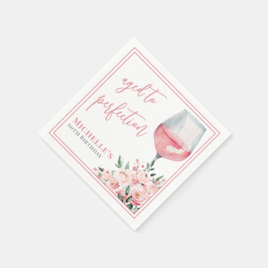 ワインフローラ誕生日パーティー スタンダードカクテルナプキン (角)