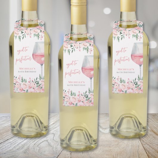 ワインフローラ誕生日パーティー ボトルネックタグ