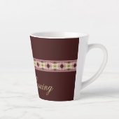 ワインフローラ パターン（の模様が）ある カフェラテマグ (右)