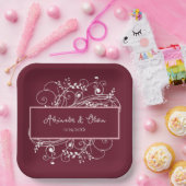 ワインフローリッシュウェディングシャワー紙プレート ペーパープレート (パーティー)