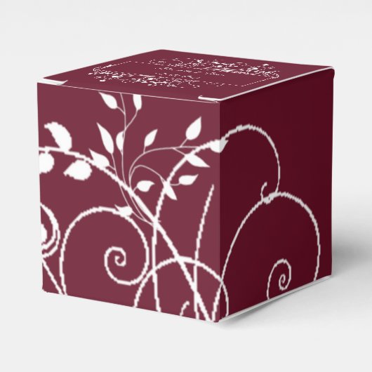 ワインフローリッシュ結婚式の引き出物ボックス フェイバーボックス (正面サイド)