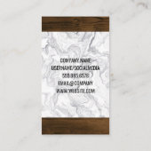 ワインブドウとボトルマーブルウッド 名刺 (裏面)