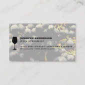 ワインブドウを閉じる |ワインガラスアイコン 名刺 (裏面)