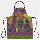 ワインブドウウォーターカラーろうけつ染めナパバレーシェフ名 エプロン (正面)