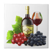 ワインブドウプリントタイル タイル (正面)