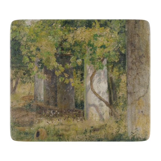 ワインブドウ付きペルゴラ(ブドウ畑の風景) カッティングボード (正面)