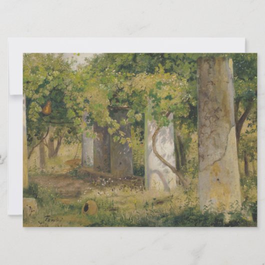 ワインブドウ付きペルゴラ（ブドウ畑の風景） カード (正面)