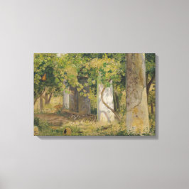 ワインブドウ付きペルゴラ（ブドウ畑の風景） キャンバスプリント