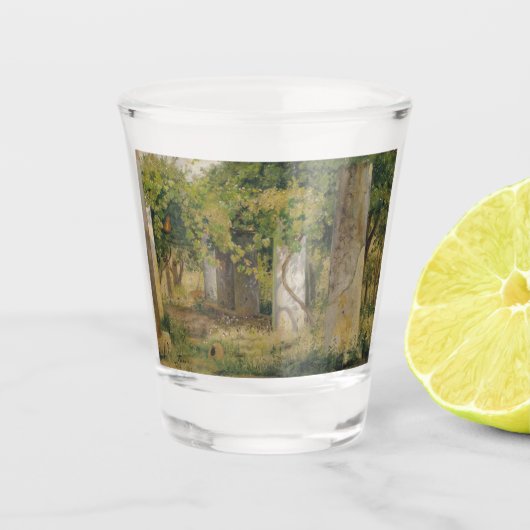 ワインブドウ付きペルゴラ（ブドウ畑の風景） ショットグラス (正面)