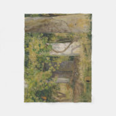 ワインブドウ付きペルゴラ（ブドウ畑の風景） フリースブランケット (正面)