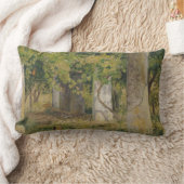 ワインブドウ付きペルゴラ（ブドウ畑の風景） ランバークッション (ブランケット)