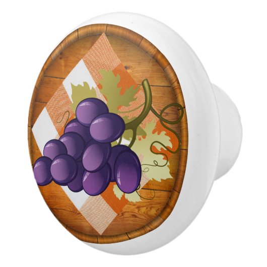 ワインブドウ引き出しノブ セラミックノブ (右)