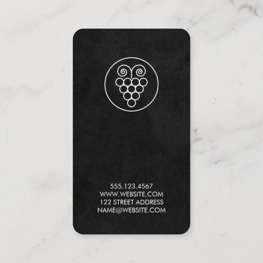 ワインブドウ素朴ヴィンテージ 名刺 (裏面)