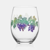 ワインブドウ茎なしワイングラス ステムなしワイングラス (正面)