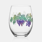 ワインブドウ茎なしワイングラス ステムなしワイングラス (裏面)