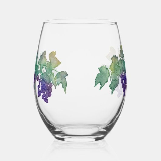 ワインブドウ茎なしワイングラス ステムなしワイングラス (右)