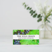 ワインブドウ葉と 名刺 (スタンド正面)