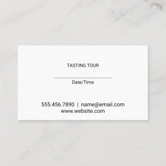 ワインブドウ葉と 名刺 (裏面)