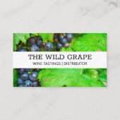 ワインブドウ葉と 名刺 (正面)