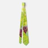 *~*ワインブドウ葉ワインの水彩男性の ネクタイ (裏面)