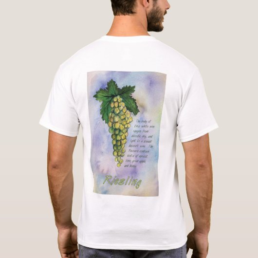 ワインブドウTシャツのリースリング Tシャツ (裏面)