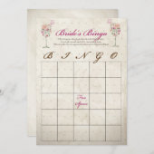 ワインブライダルシャワービンゴカード (正面/裏面)