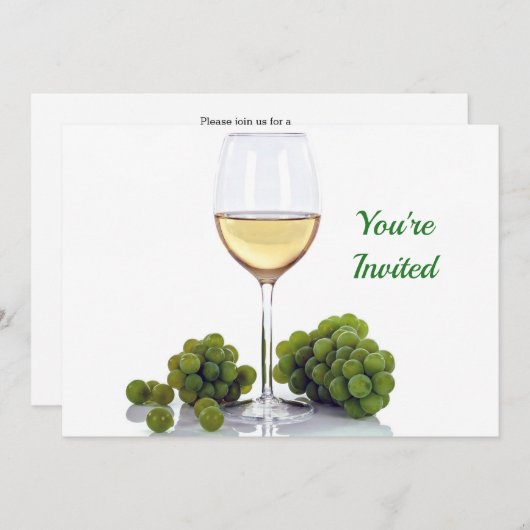 ワインブライダルシャワー招待 招待状 (正面/裏面)