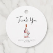 ワインブラッシュピンクの花嫁シャワー フェイバータグ (裏面)