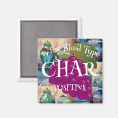 ワインブラッドタイプシャルドネポジティブo ab b マグネット (正面/裏面)