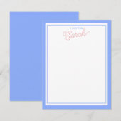 ワインブルゴとピンクのメモカード ノートカード (正面/裏面)