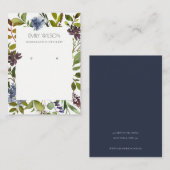 ワインブルーグリーン牡丹リースイヤリングディスプレイ 名刺 (正面/裏面)