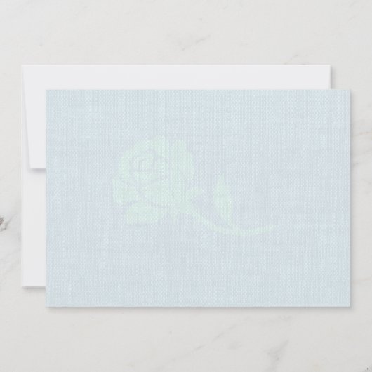 ワインブルーバラランナーレースよだれかけマラソ結婚ン 招待状 (裏面)