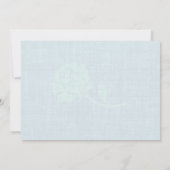 ワインブルー ローズ ランナー レース ビブ マラソン ウェディング 招待状 (裏面)