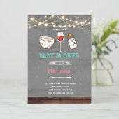 ワインベイビーシャワーバースデー招待状 招待状 (スタンド正面)