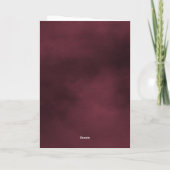 ワインベリーの水の色の結晶の写真の卒業 サンキューカード (裏面)