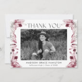 ワインベリーの水彩結晶写真卒業 サンキューカード (正面)