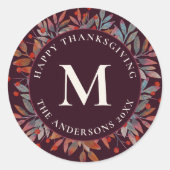 ワインベリー&グリーン離れグラム ラウンドシール (正面)