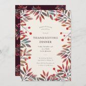 ワインベリー&紅葉感謝祭ディナー 招待状 (正面/裏面)