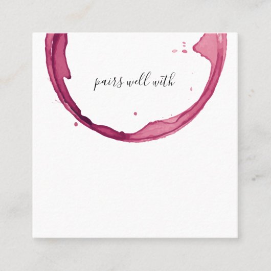 ワインペアリングカード スクエア名刺 (正面)